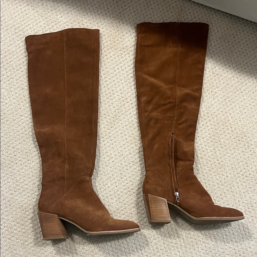 Elegant Tan Over the Knee Boots - WORN ONCE